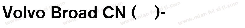 Volvo Broad CN (正文)字体转换